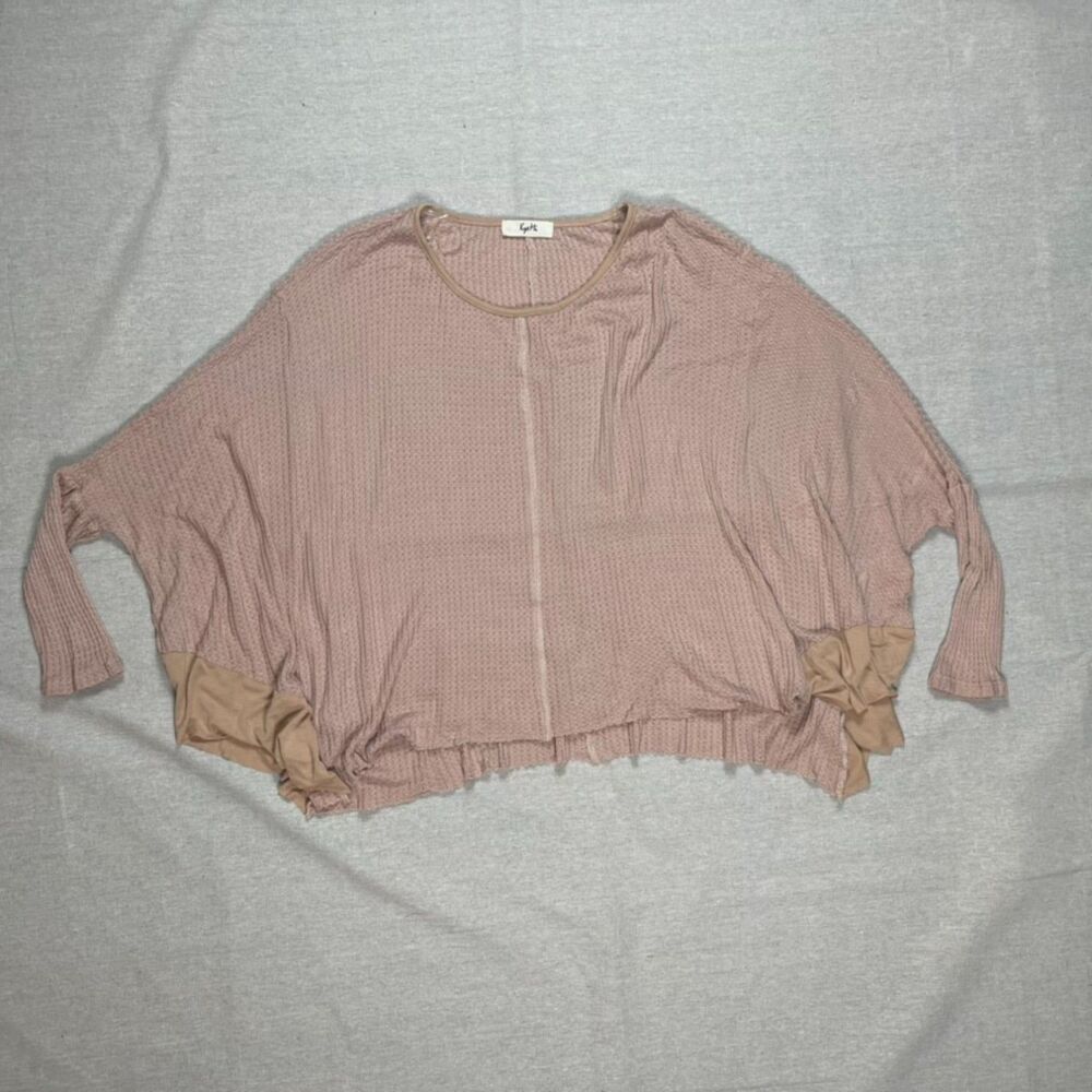 KyeMi | Blush Oversized Waffle Knit Sweater | Small